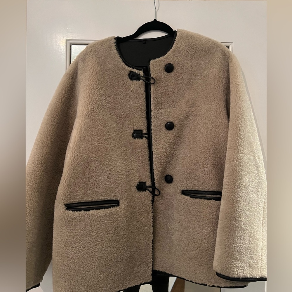 Mango fur-effect coat